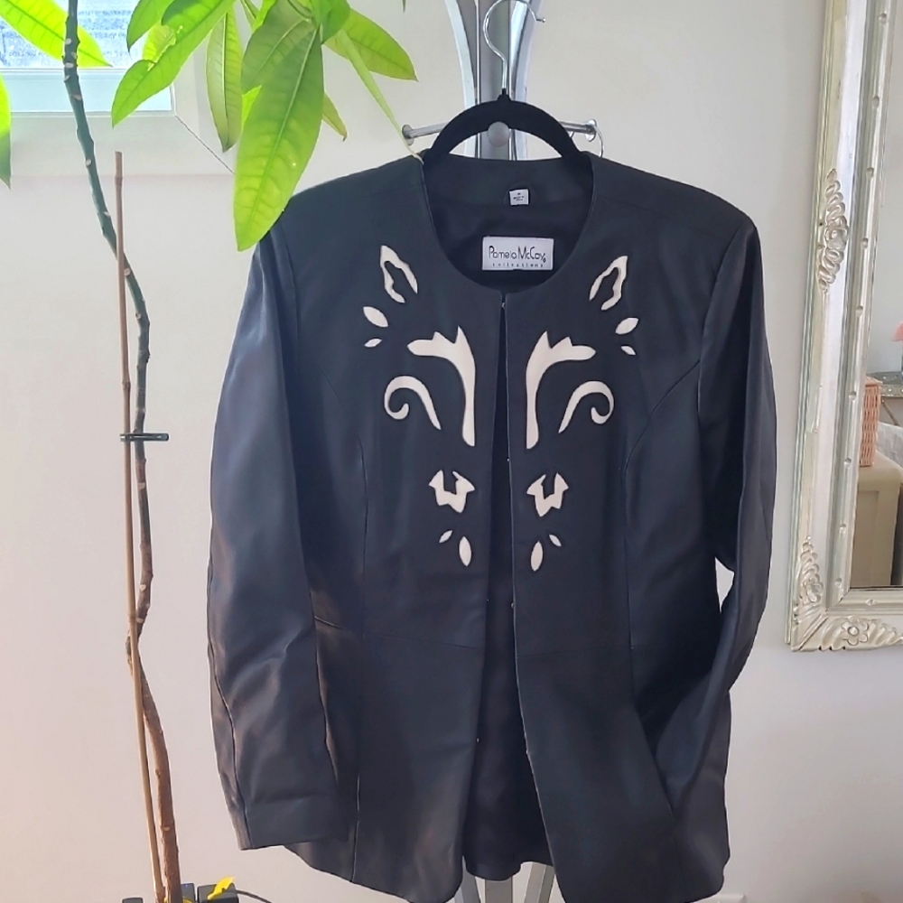 Black Leather Jacket by Pamela Mc Coy